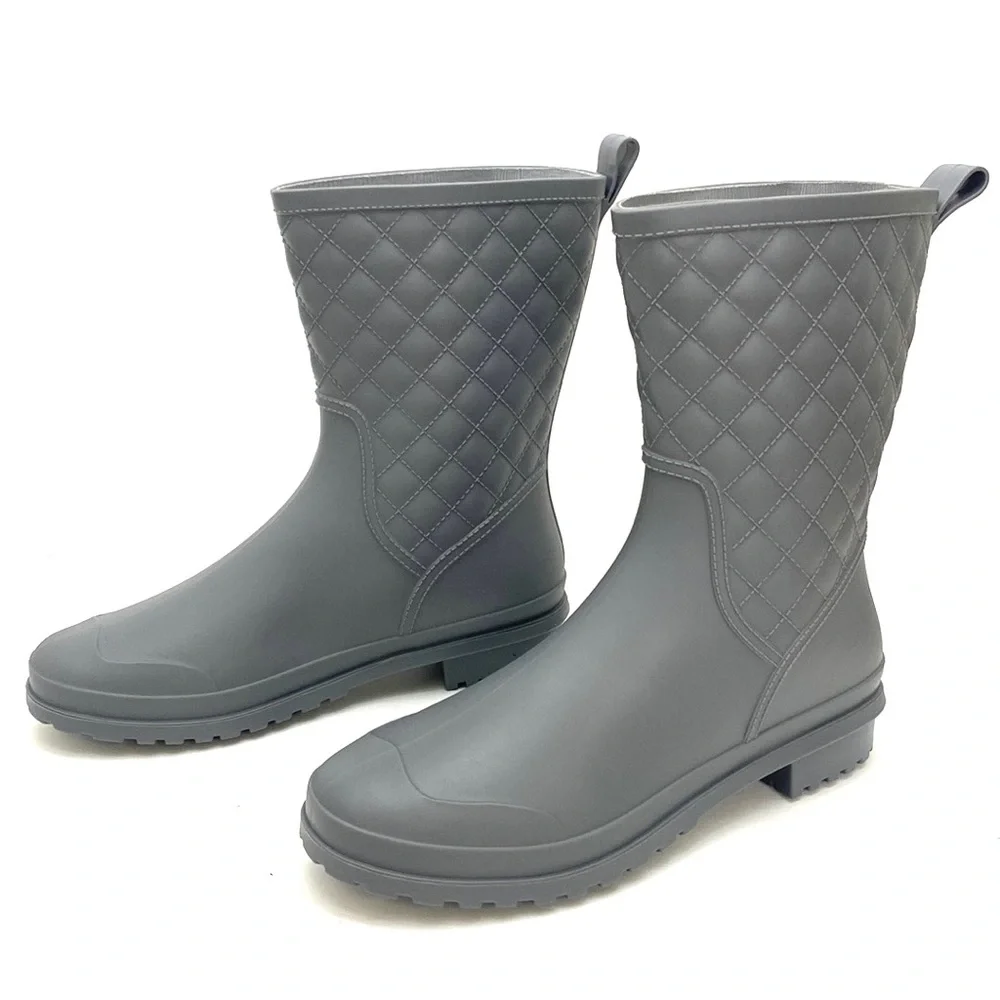 Petrass Women's Grey Waterproof Rain/Gardening Boots